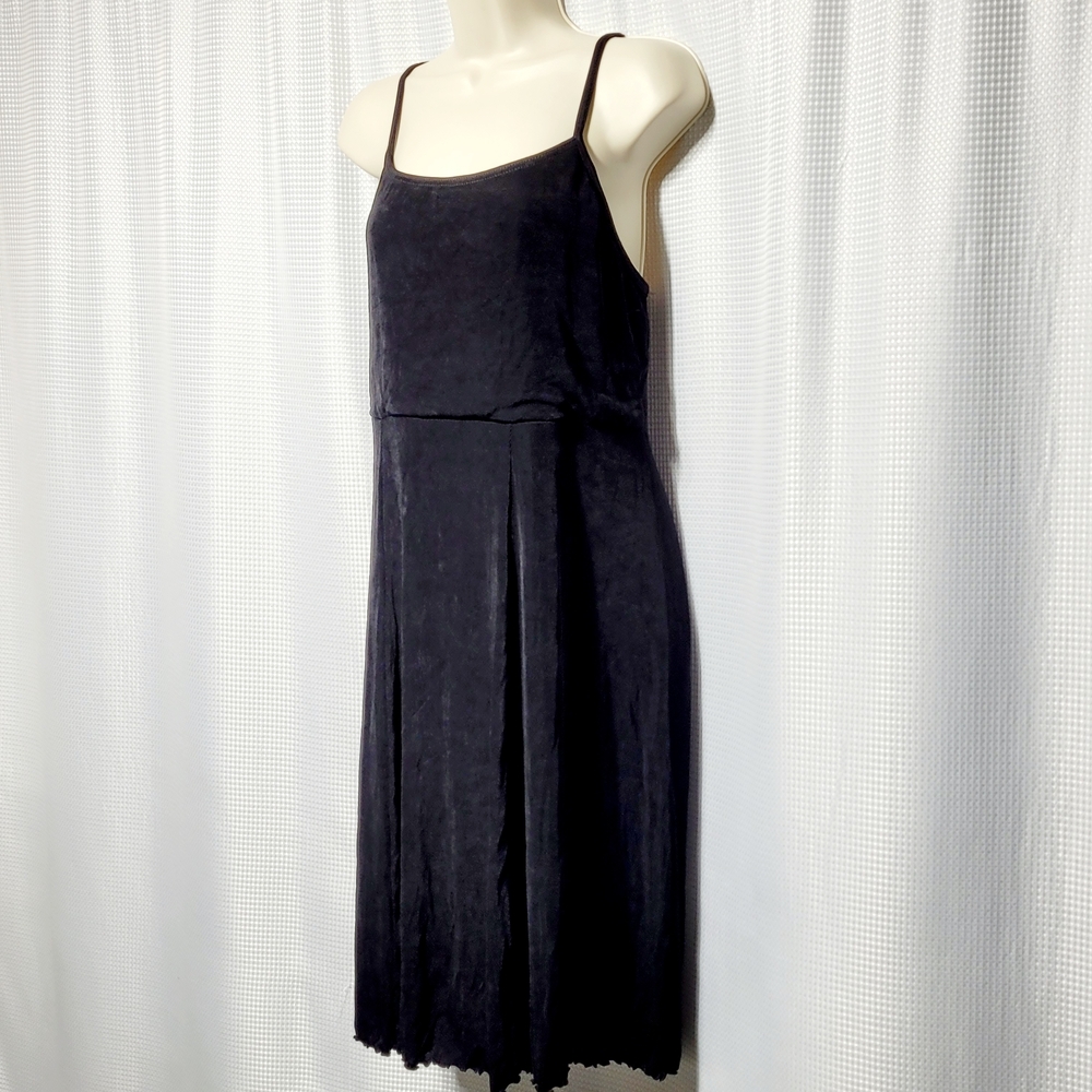 80s VTG Balera Black Midi Dress Women's (XL) Made in USA